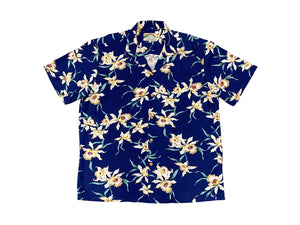 Aloha Shirt Star Orchid Navy