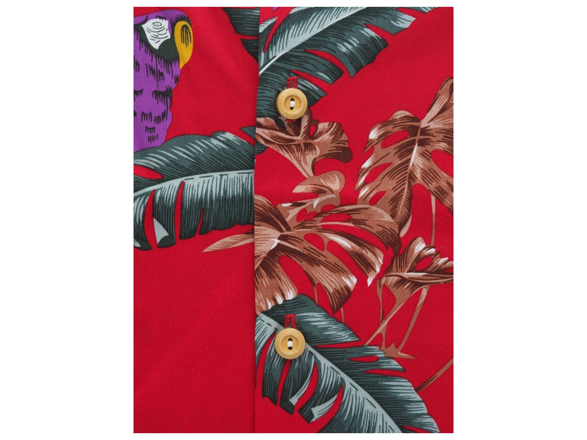 Aloha Shirt Jungle Bird Red