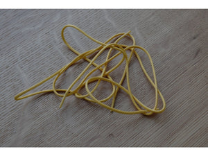 Round Waxed Cotton Shoelaces Yellow