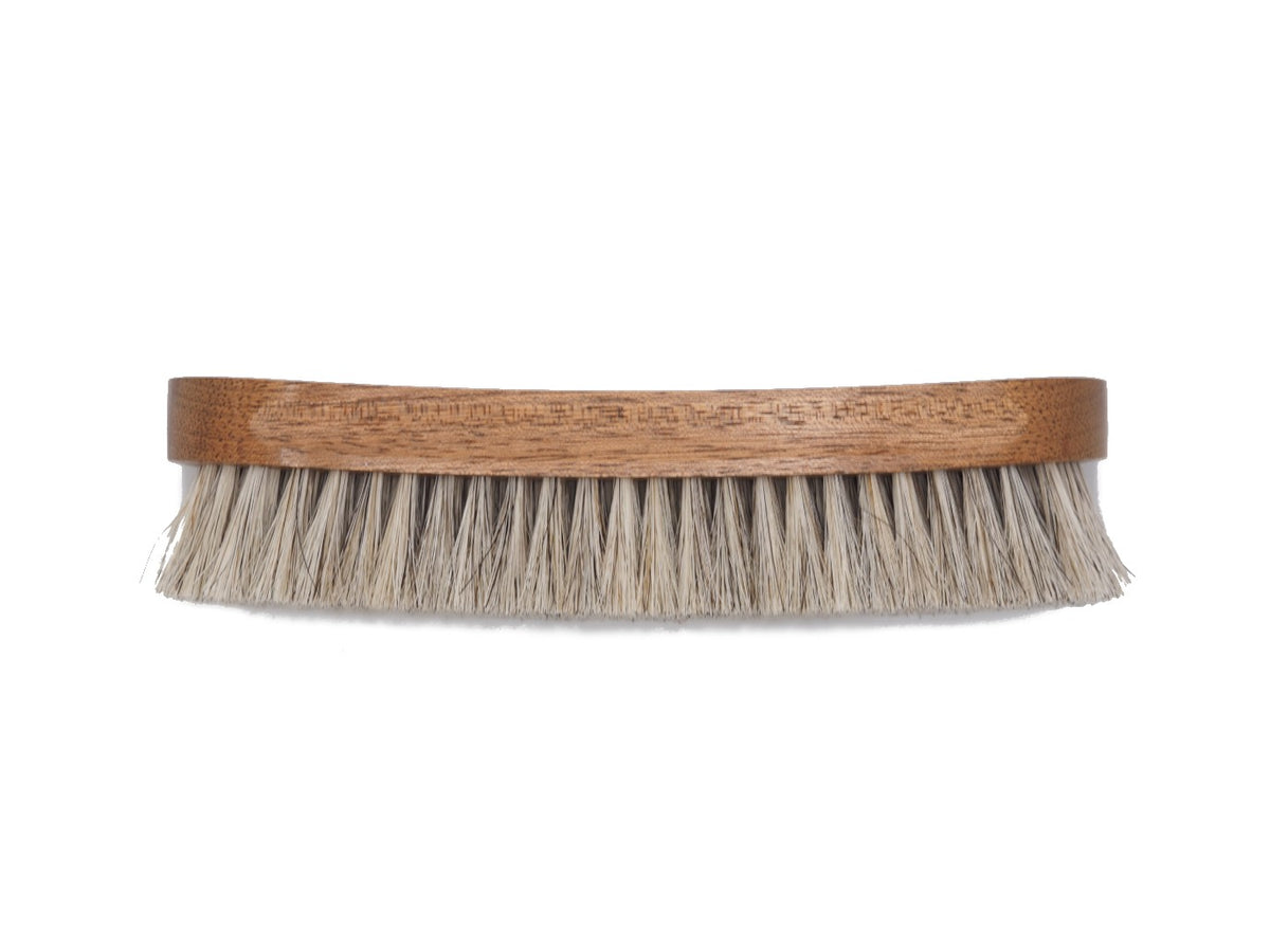 Gold Medal Bubinga Handle Stiff Horsehair Polishing Brush Large Natural