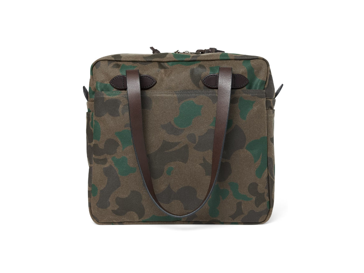 Tote Bag With Zipper Waxed Camouflage - Limited Edition