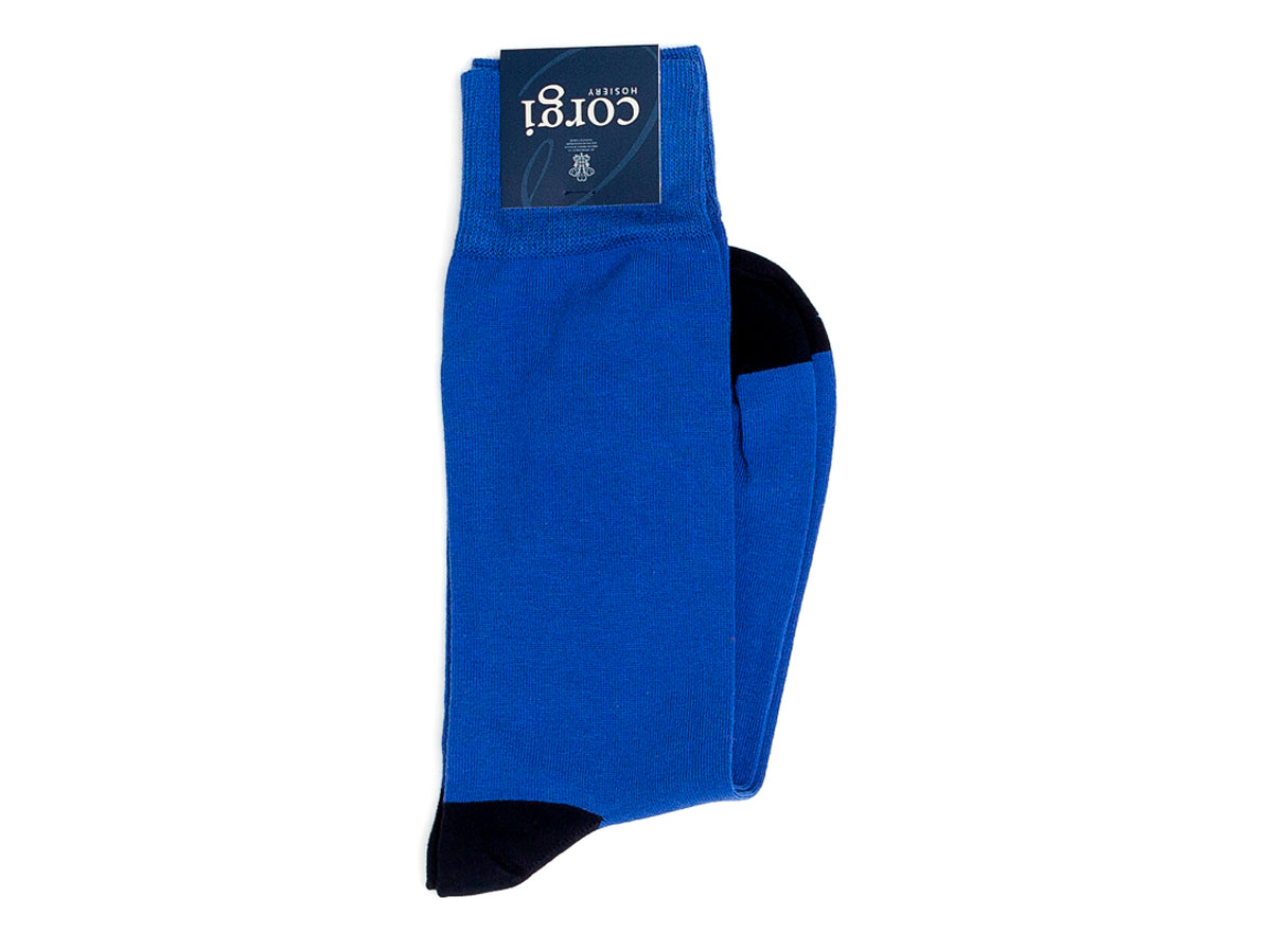 Charles Plain Socks Blue