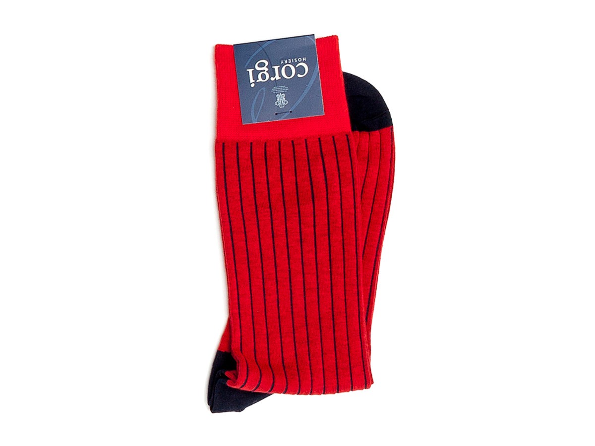 James Ribbed Socks Red