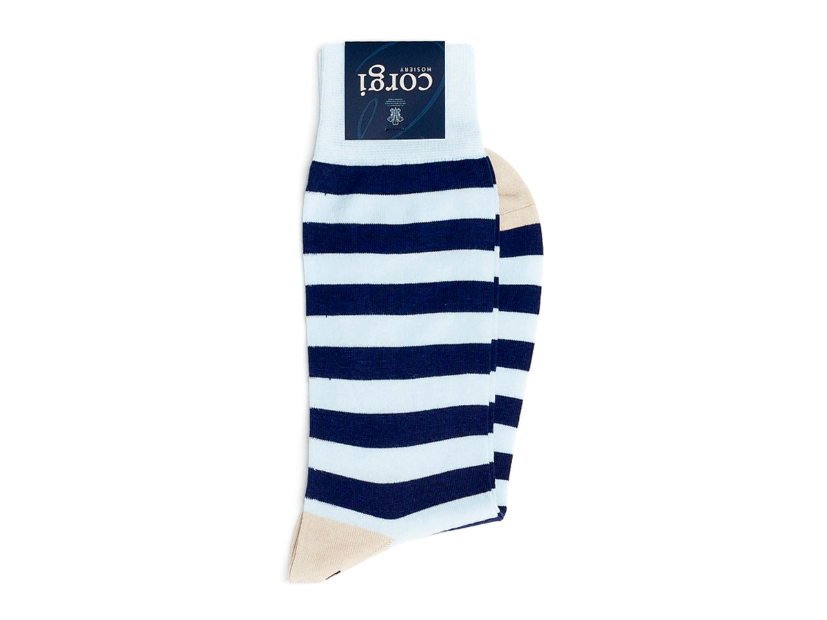 Striped Socks Light Blue