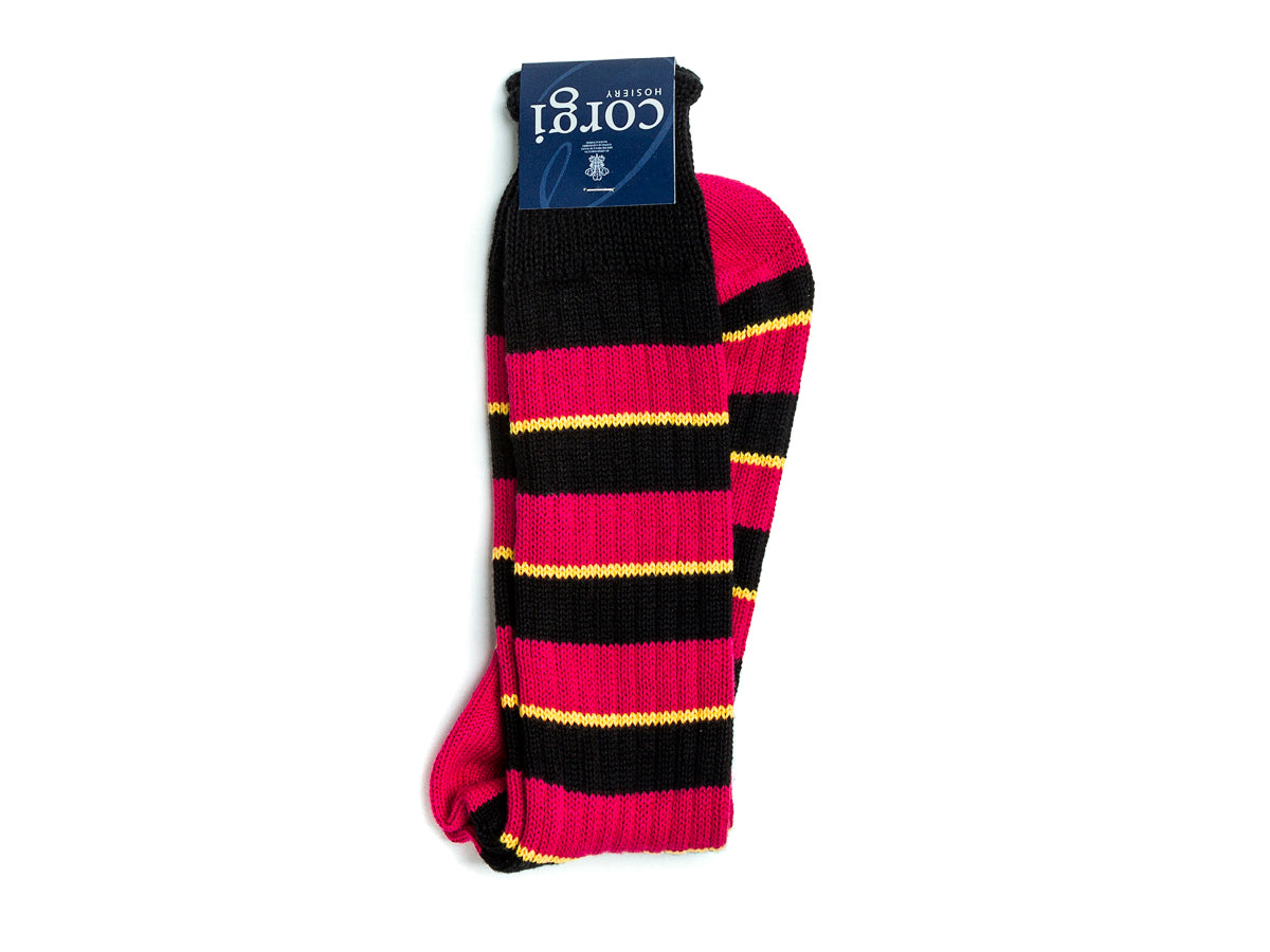 Striped Cotton Socks Red