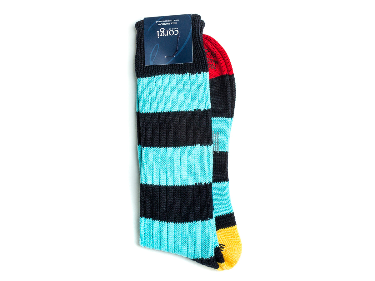Frederick Stripe Socks Light Blue