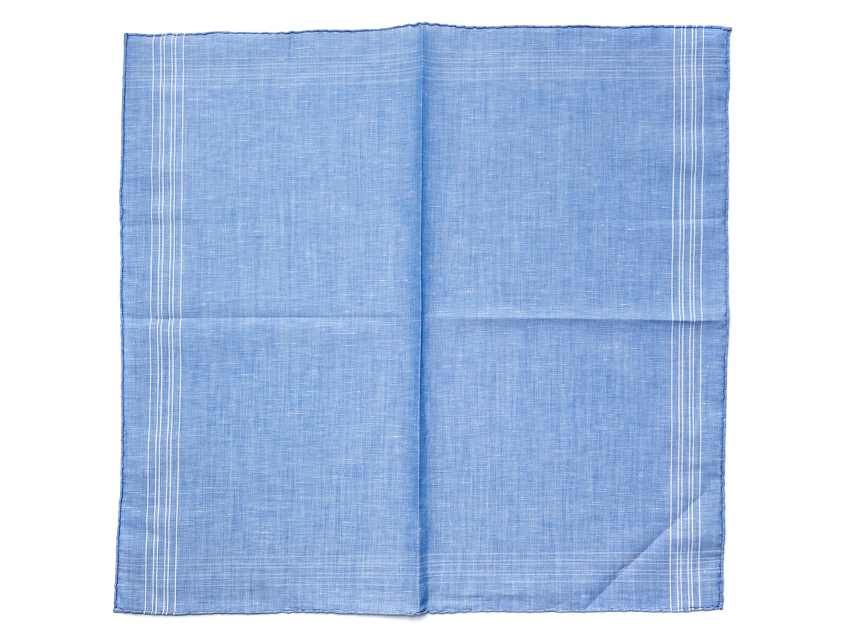 Blue Linen-Cotton Pochette