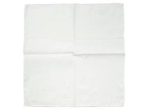 White Linen-Cotton Pochette with White Edge