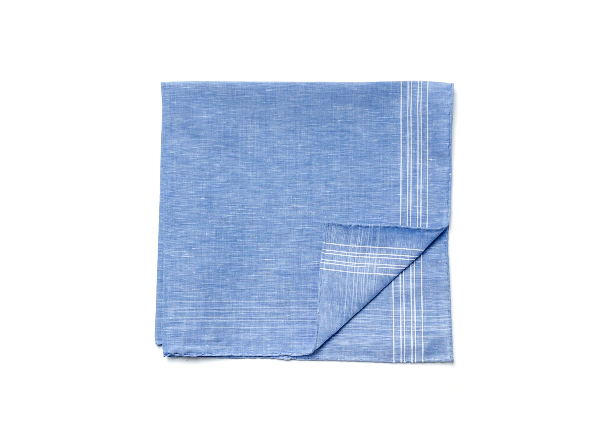 Blue Linen-Cotton Pochette