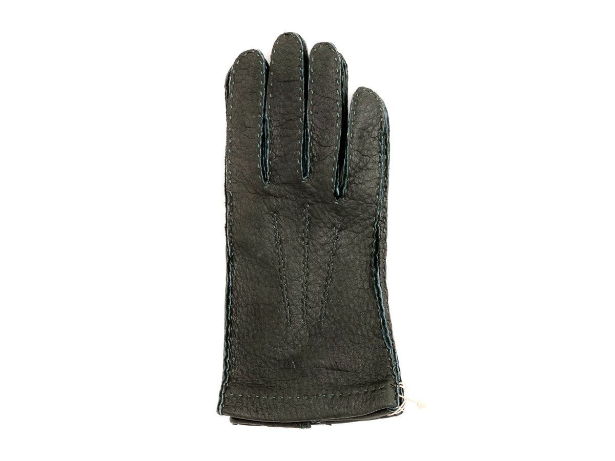 Unlined Pecary Gloves Dark Green