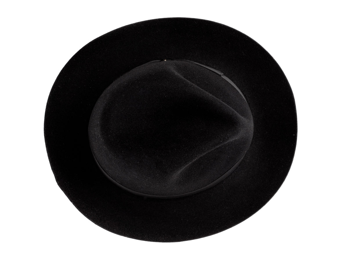 Alessandria Rabbit Fur Felt Hat Black
