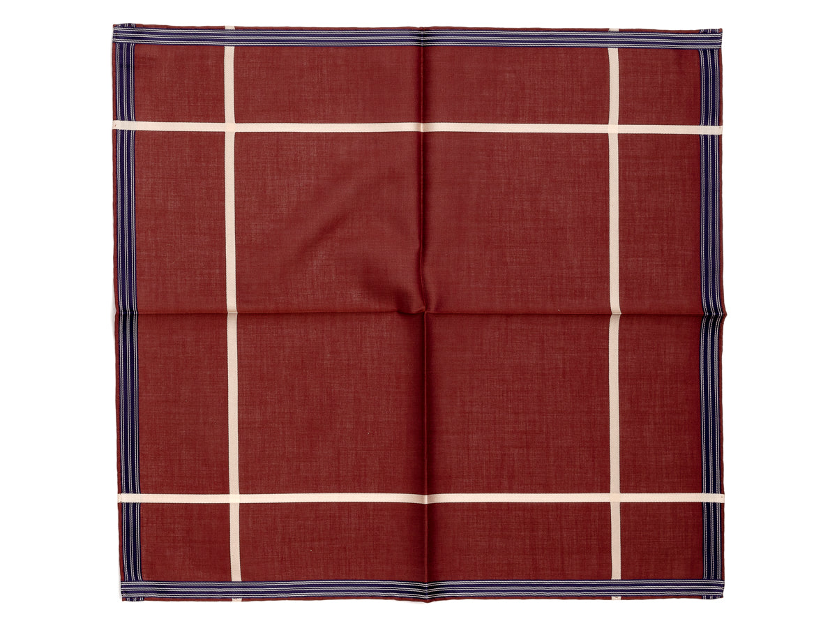 Burgundy Socotra Pocket Square