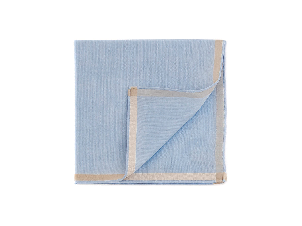 Light Blue-Ivory Amalfi Pocket Square