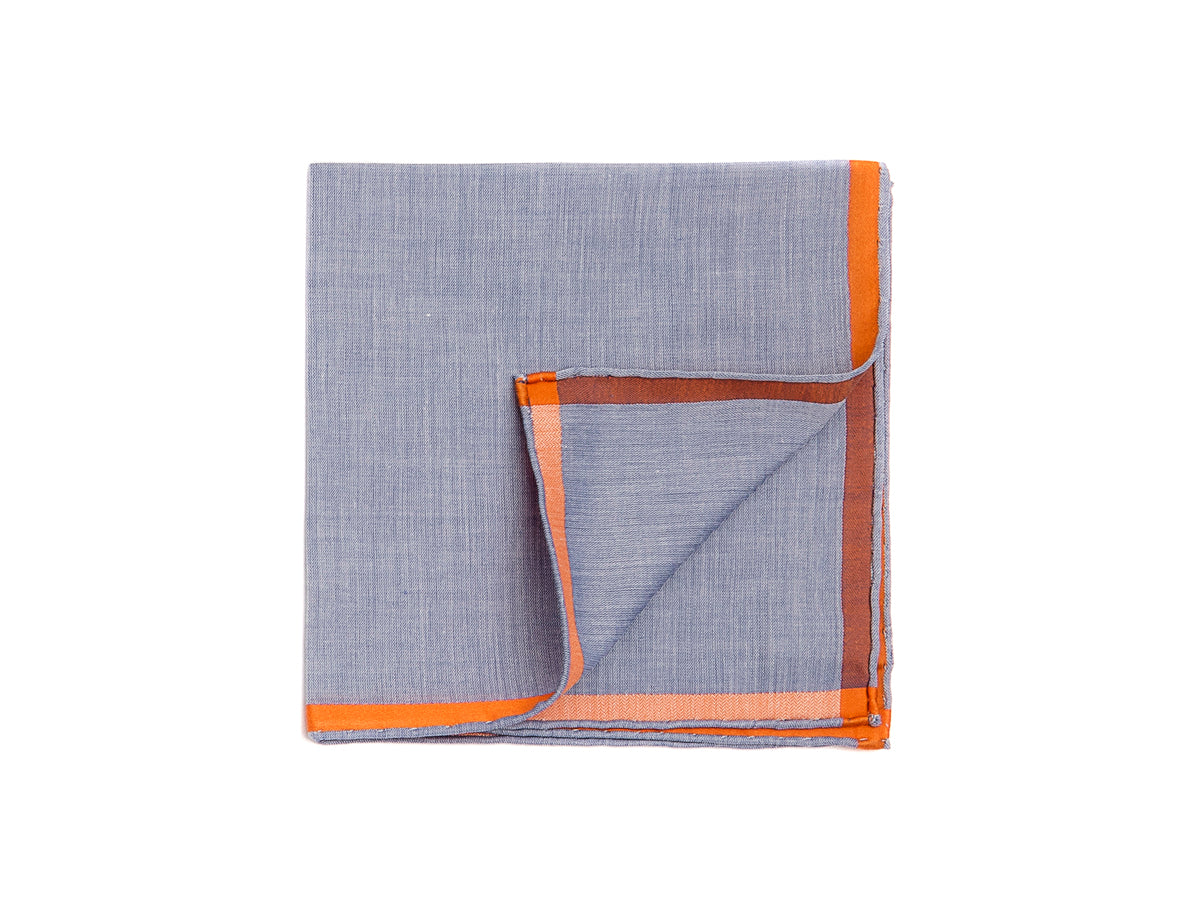 Blue-Orange Amalfi Pocket Square