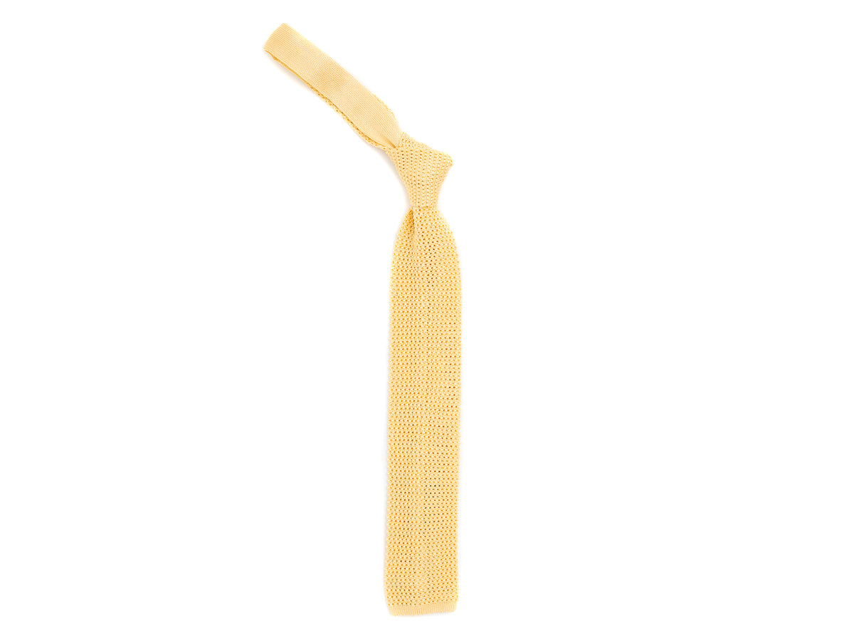 Silk Knit Tie Lemon