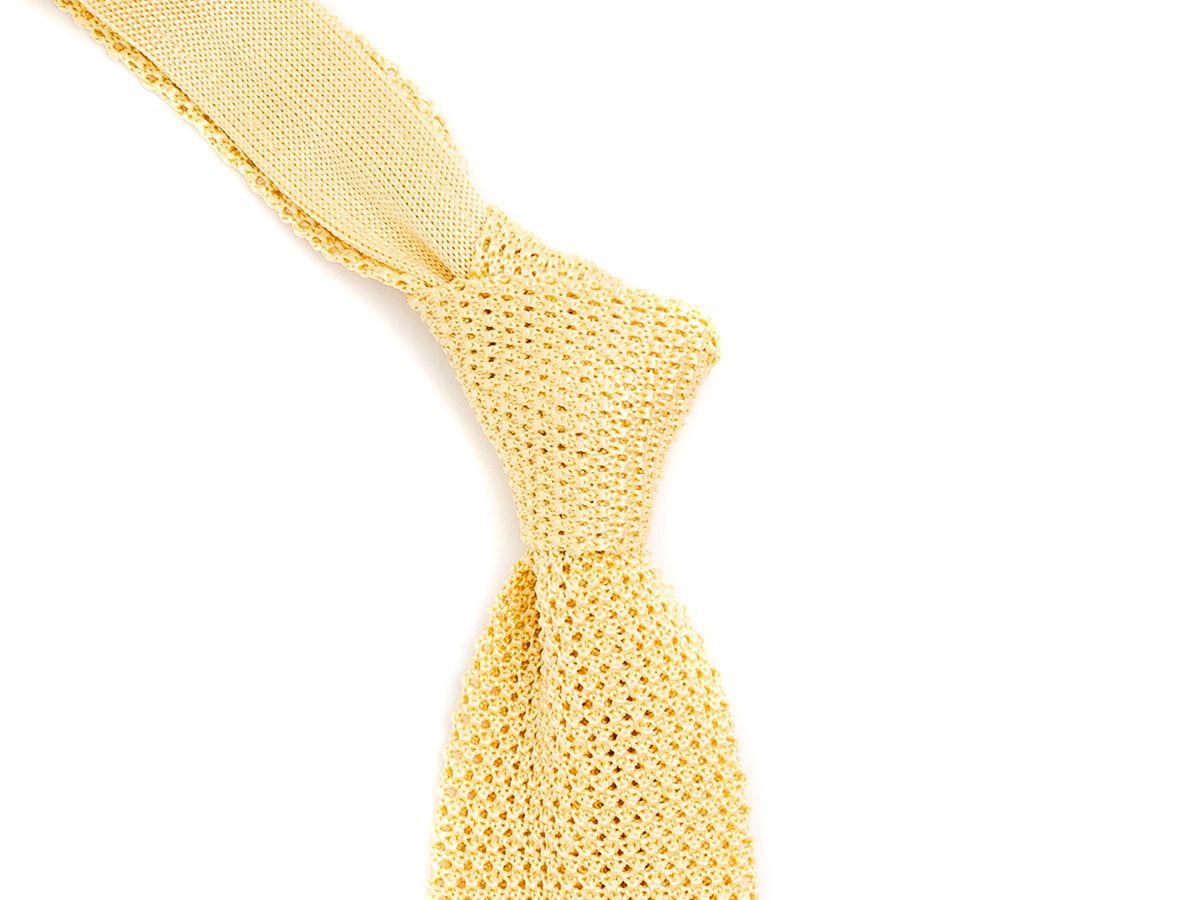 Silk Knit Tie Lemon