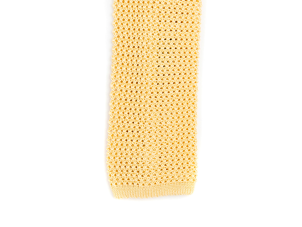 Silk Knit Tie Lemon