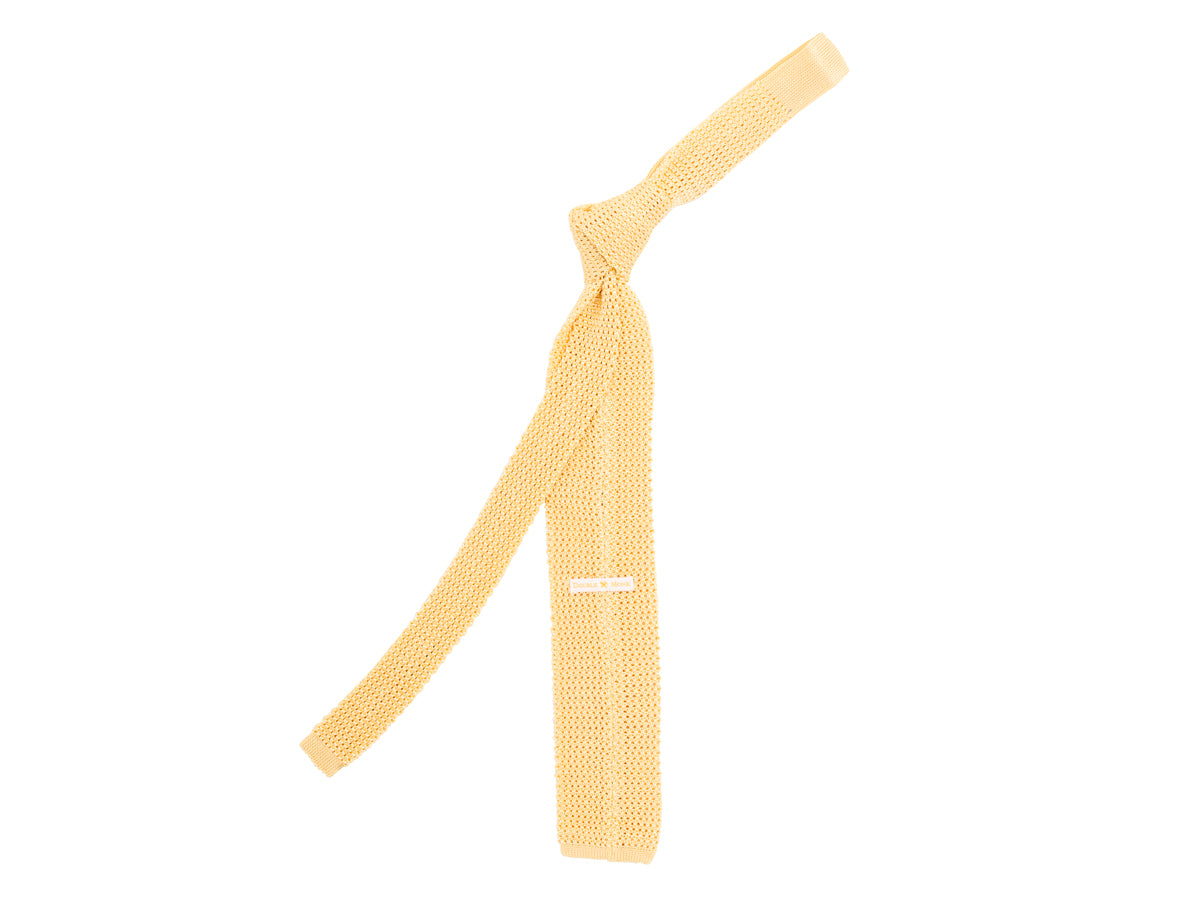 Silk Knit Tie Lemon