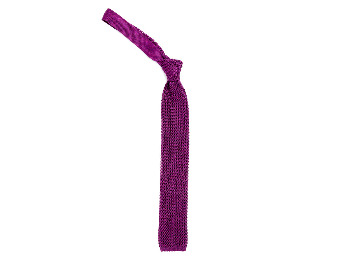 Silk Knit Tie Purple