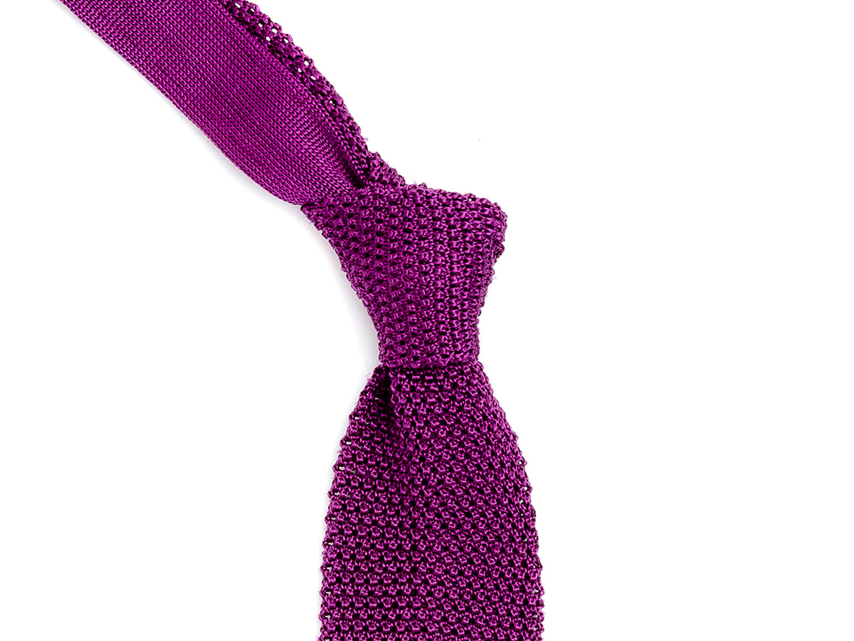 Silk Knit Tie Purple