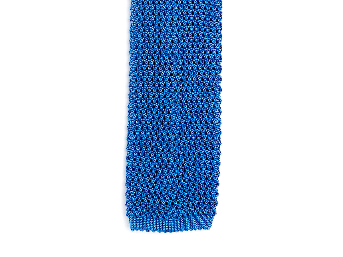 Silk Knit Tie Royal Blue