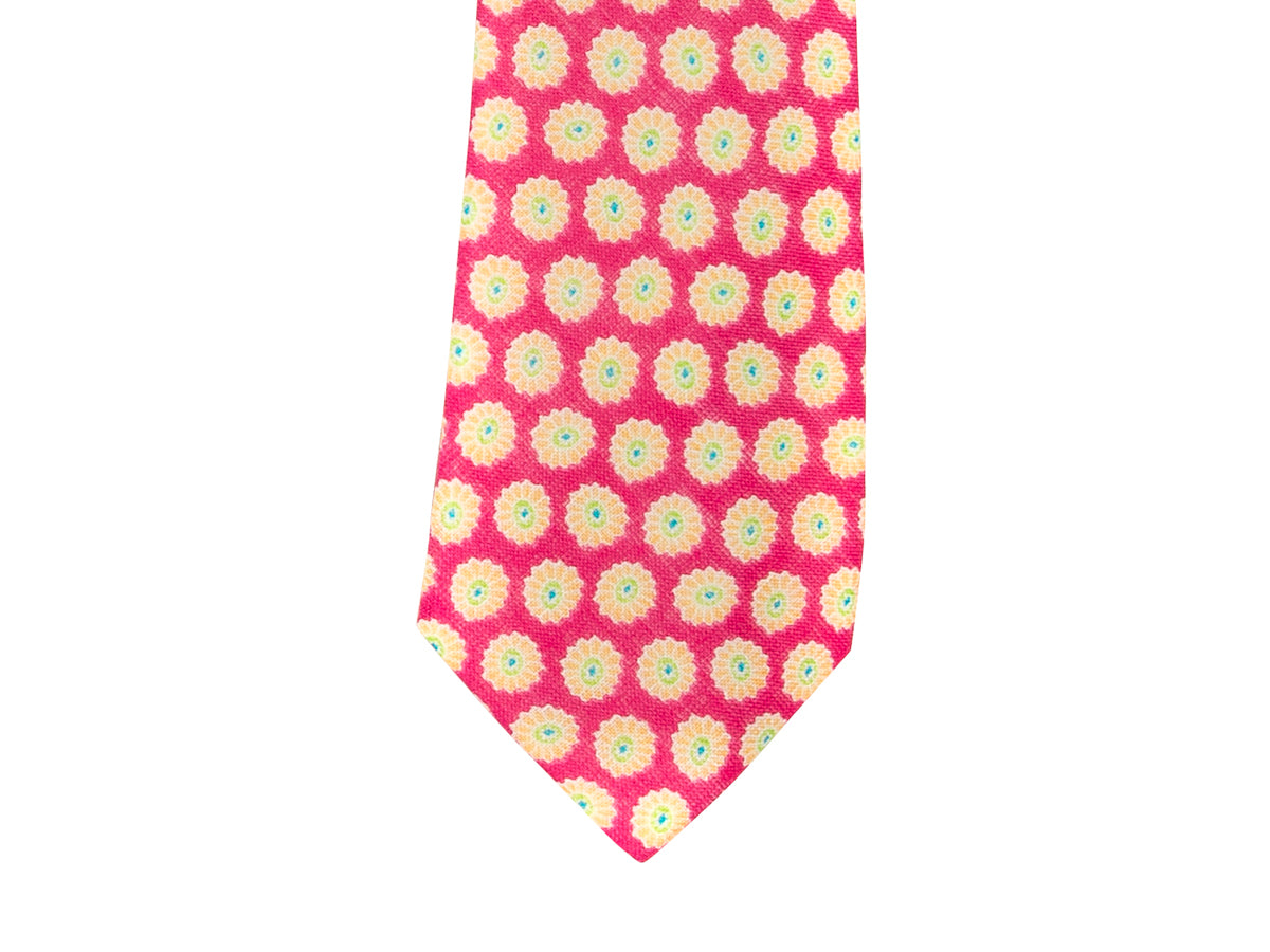 Linen Tie Flower Pink