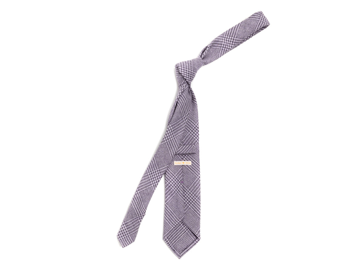 Wool Cashmere Tie Check Lilac