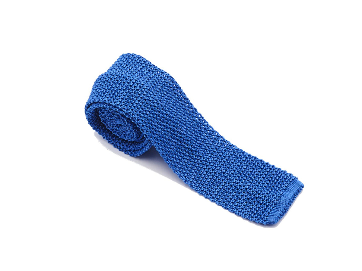 Silk Knit Tie Royal Blue – Double Monk