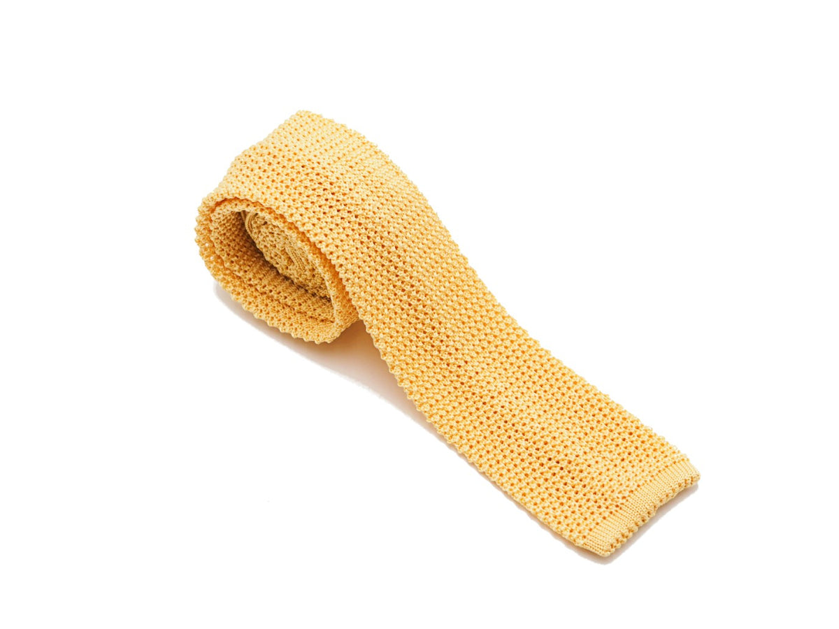Silk Knit Tie Lemon