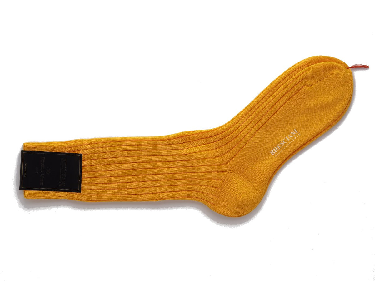 Calf Length Cotton Socks 3-Ply Gold