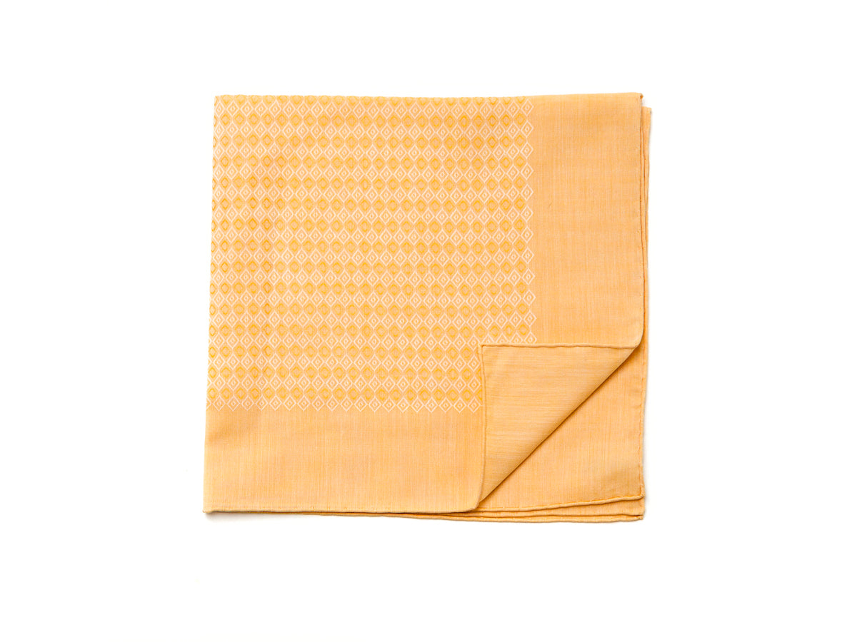 Orange Diamond Pattern Pocket Square