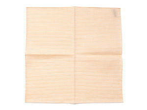 Orange-White Striped Pocket Square