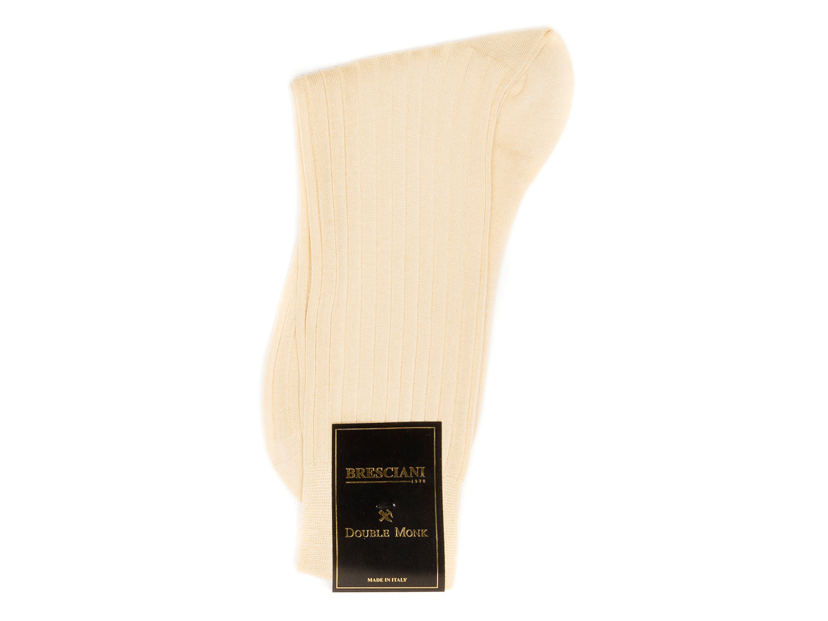 Calf Length Cotton Socks Cream
