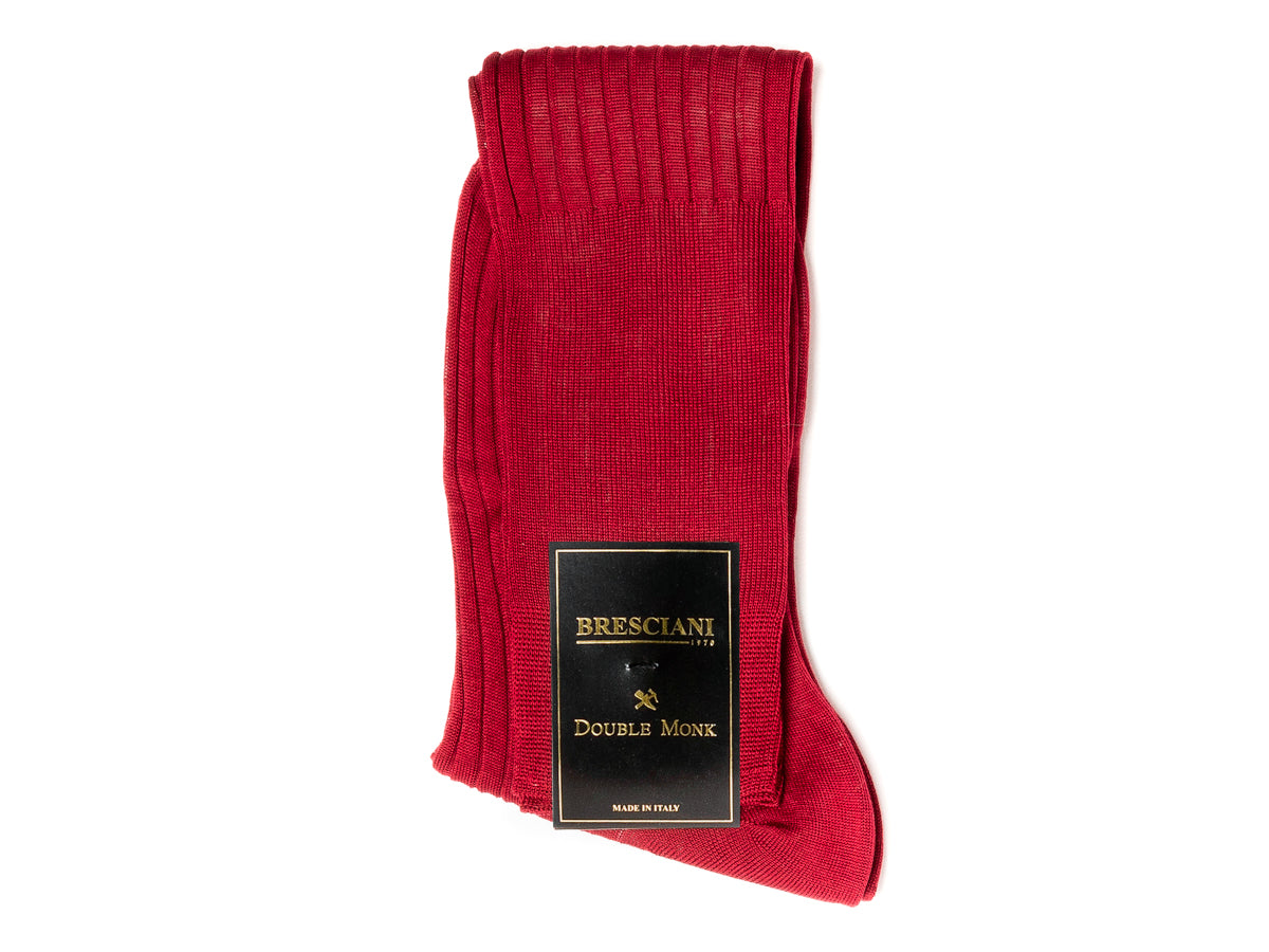 Knee Length Cotton Socks Red