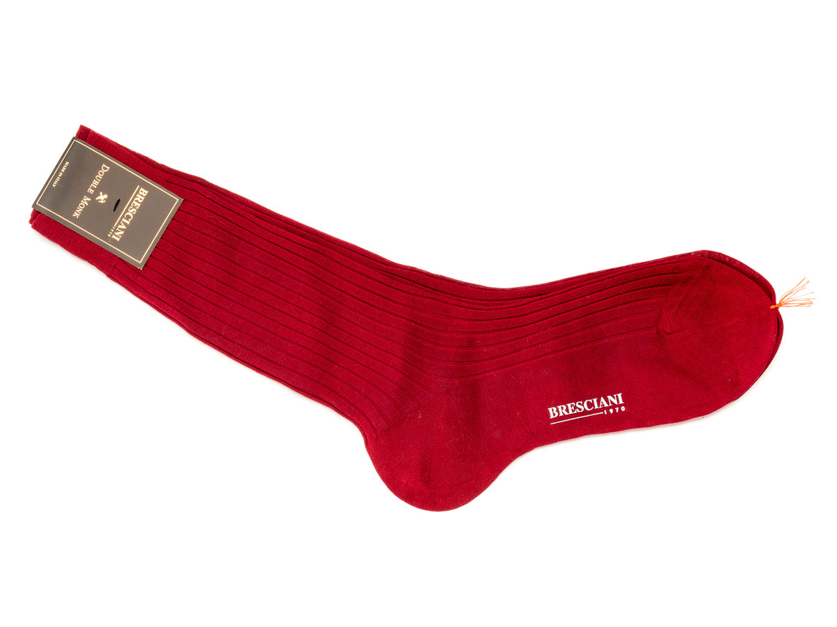 Calf Length Cotton Socks Red
