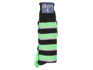 Striped Cotton Socks Green